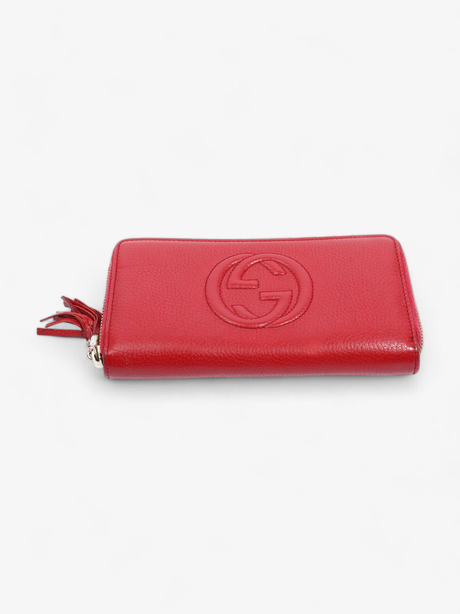 Soho Zip Around Wallet Red Grained Leather Image 5