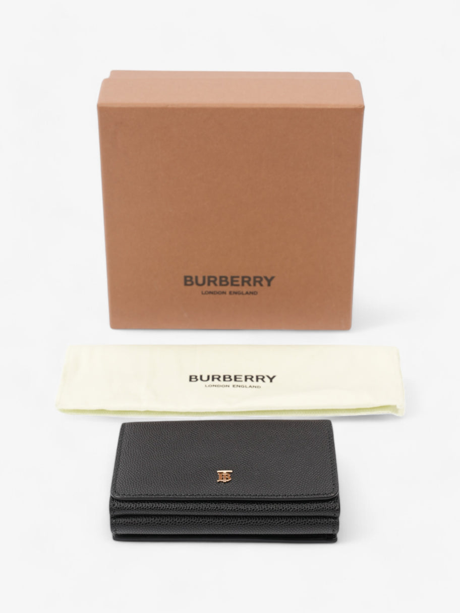 Burberry TB Compact Wallet Black / Gold Calfskin Leather Image 10