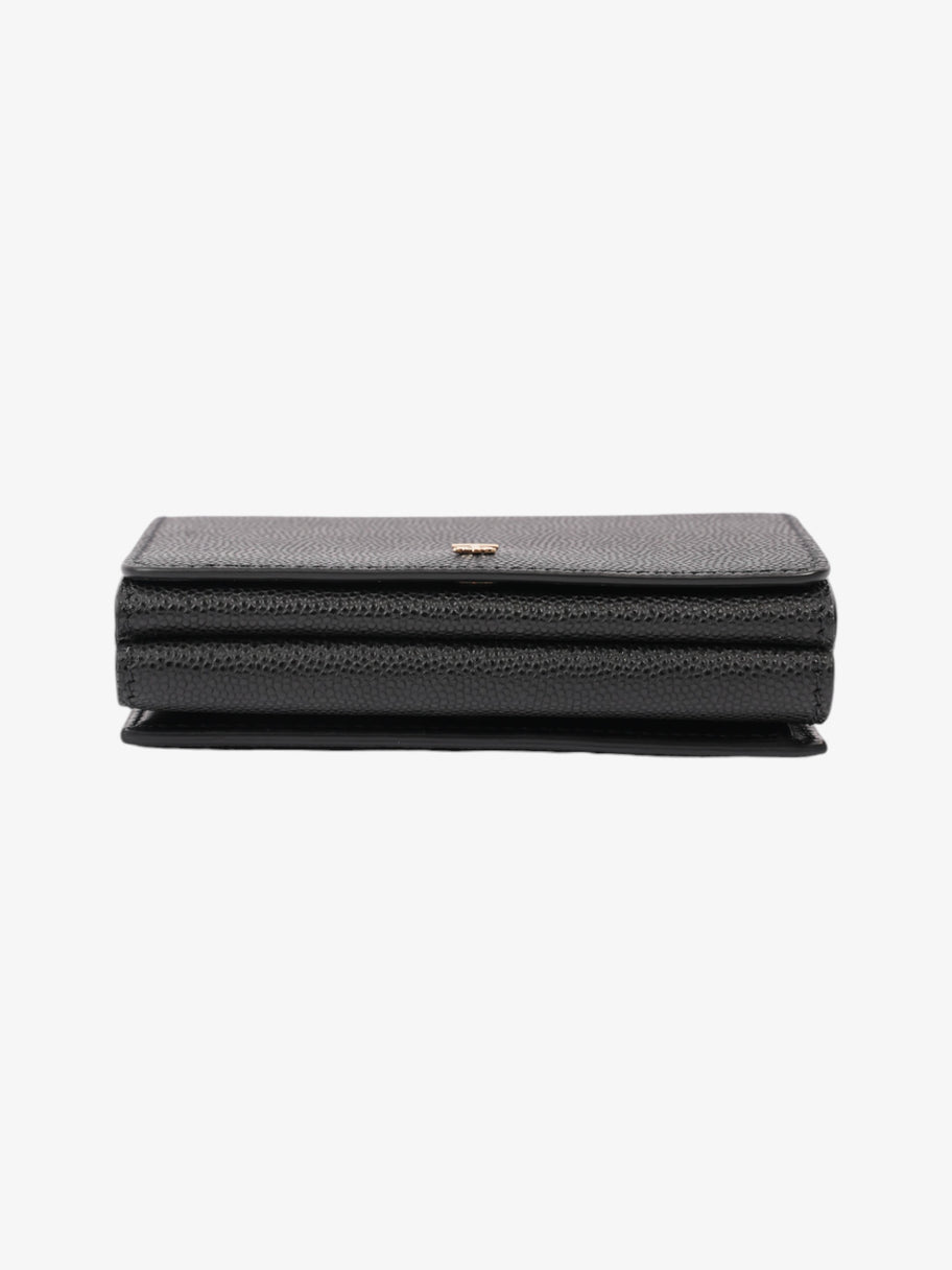 Burberry TB Compact Wallet Black / Gold Calfskin Leather Image 5