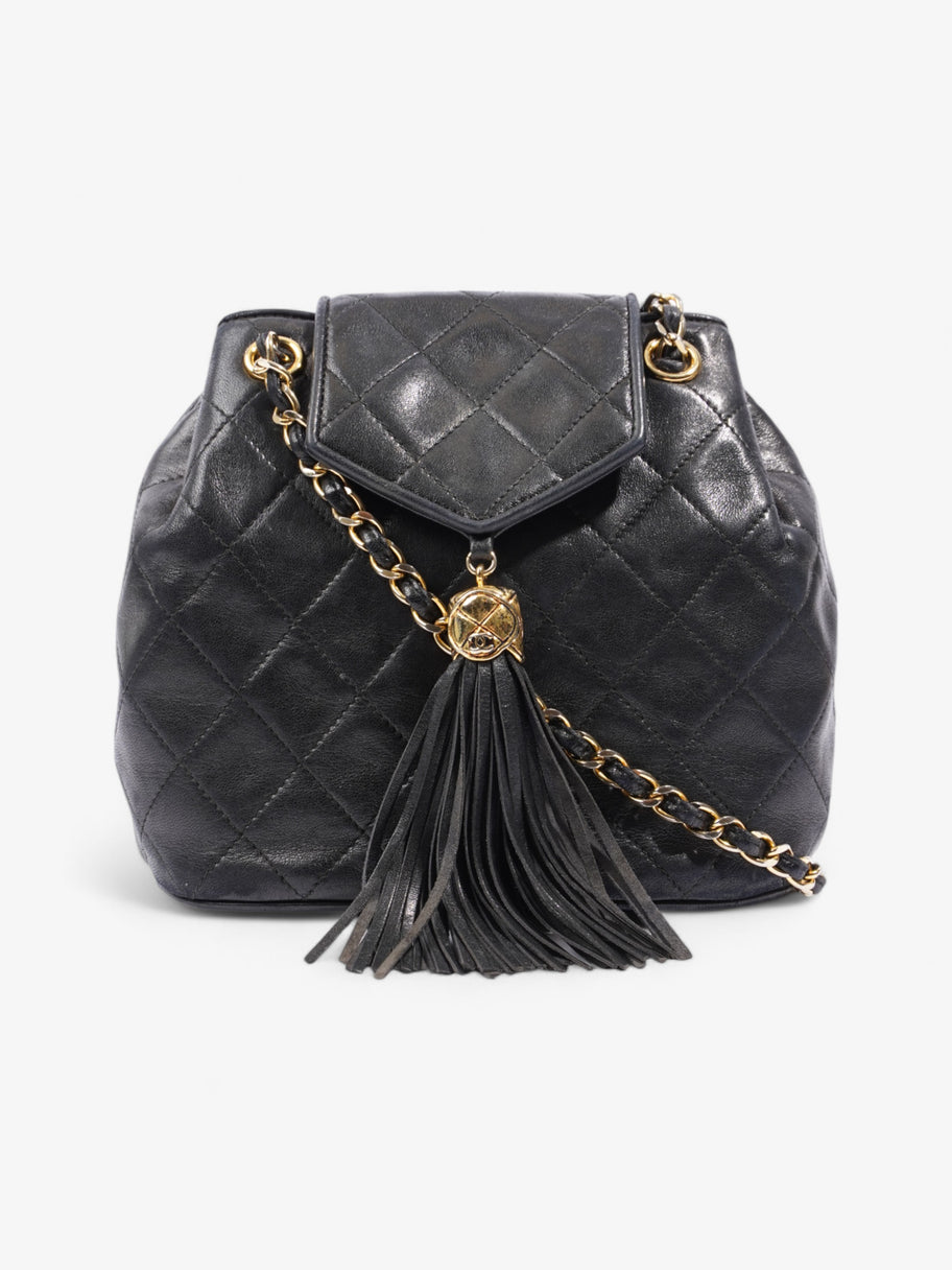 Chanel Classic Flap Tassel Black Lambskin Leather Image 1