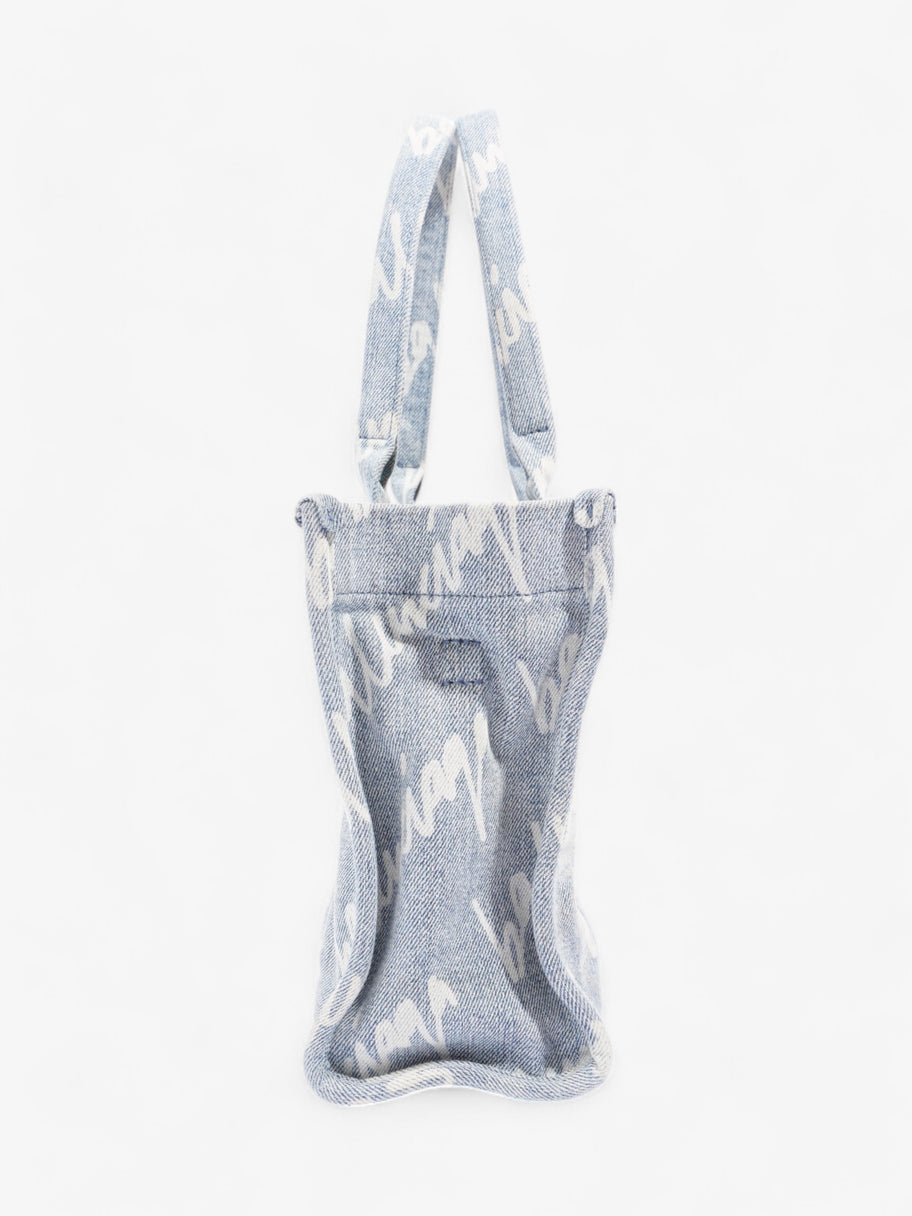 Balenciaga Scribble Logo Tote Light Denim Denim Small Image 3