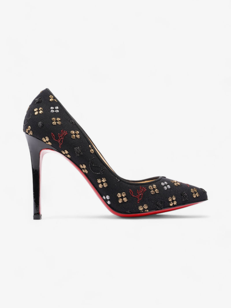  Christian Louboutin Pigalle Loubi In The Sky 100mm Black / Multicoloured Fabric EU 39 UK 6