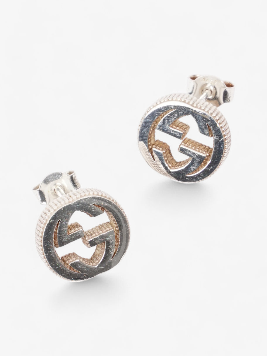 Gucci Interlocking Earrings Silver Silver Sterling Image 4