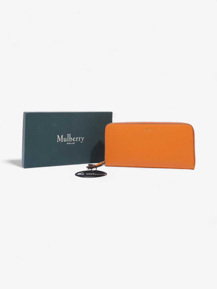 Mulberry Zip Around Wallet Autumn Gold Grained Leather Image 8