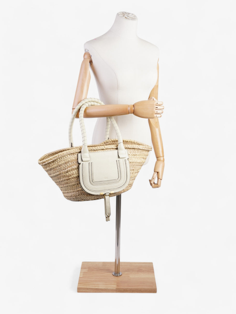 Chloe Marcie Basket White / Natural Raffia Medium Image 2