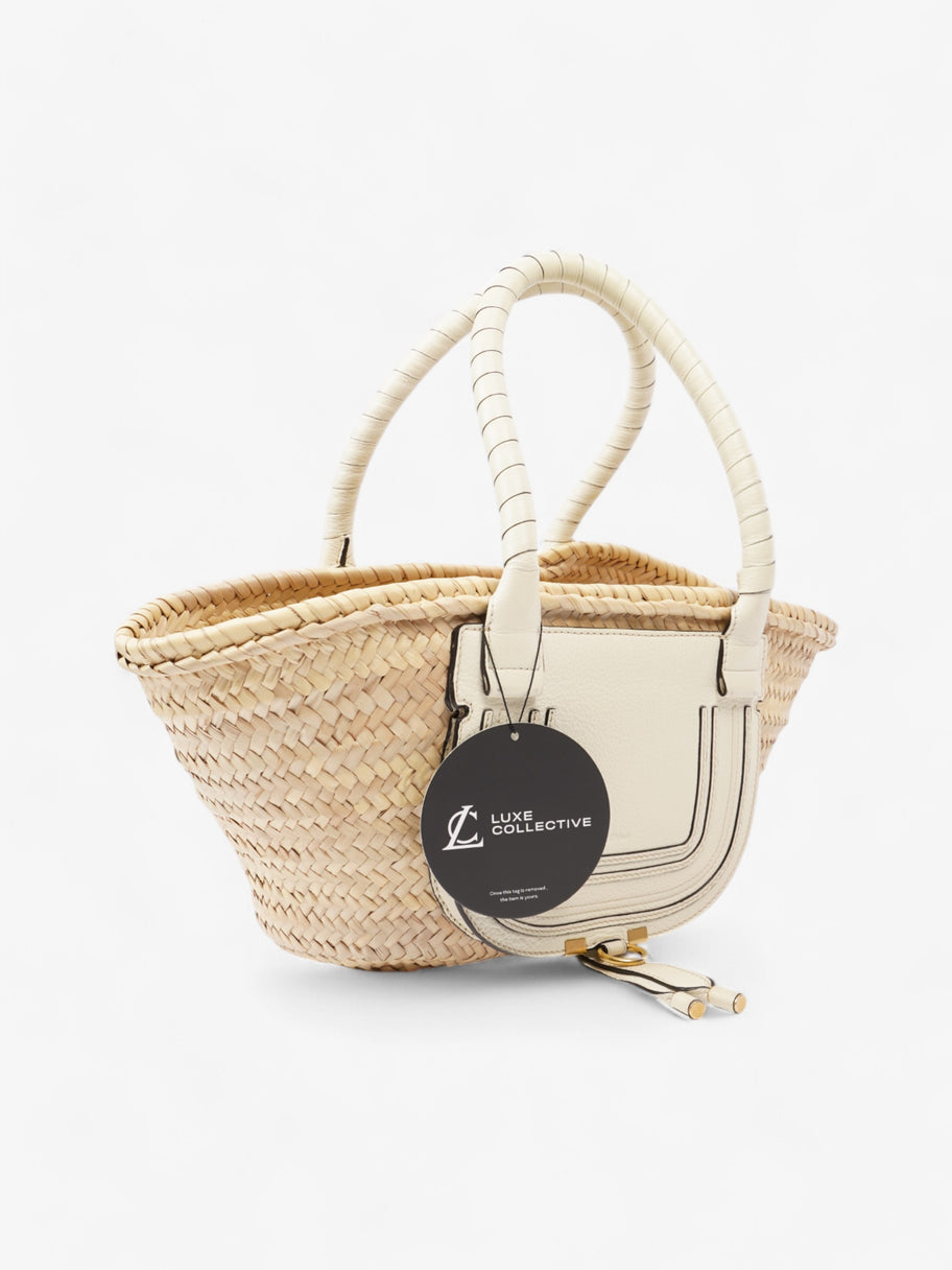 Chloe Marcie Basket White / Natural Raffia Medium Image 9