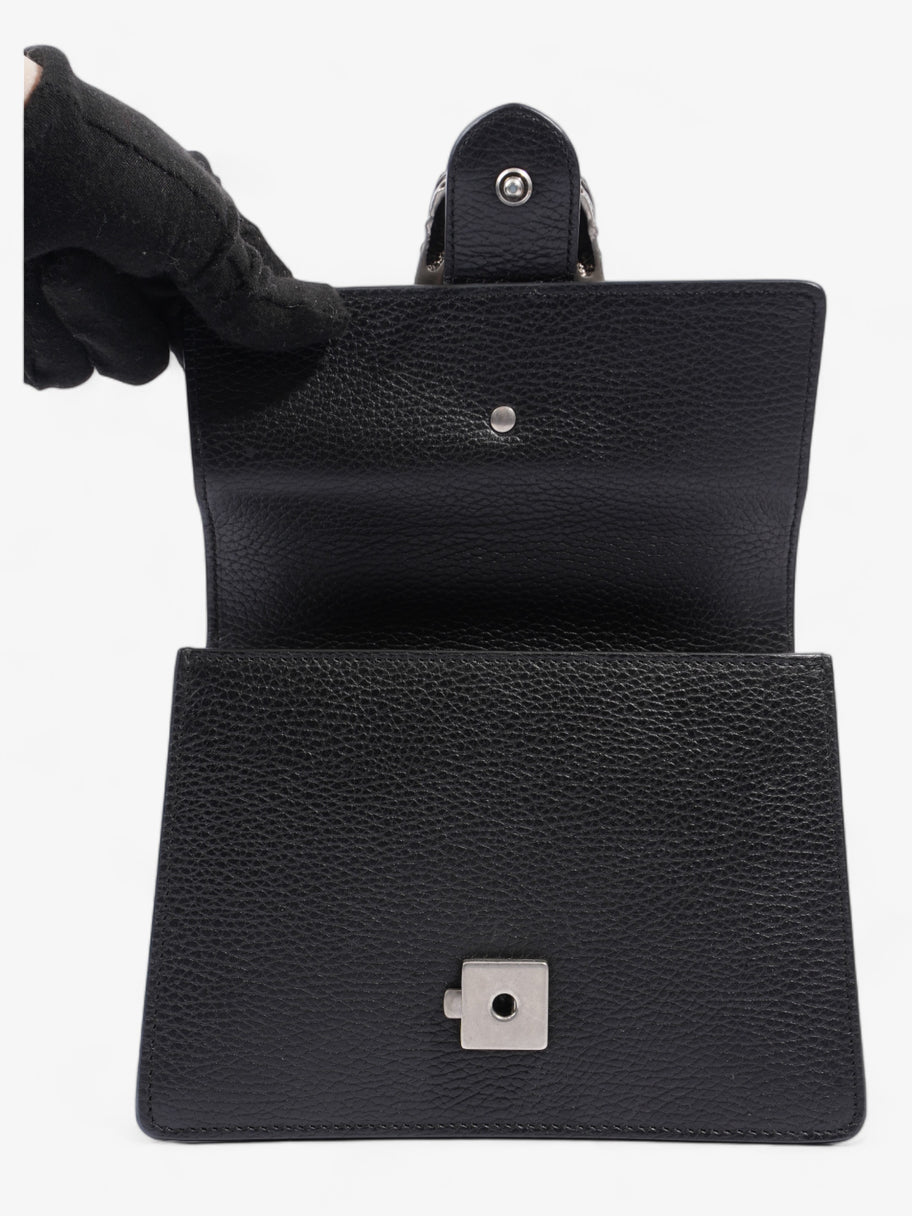 Dionysus Bamboo Top Handle Bag  Black Leather Image 7