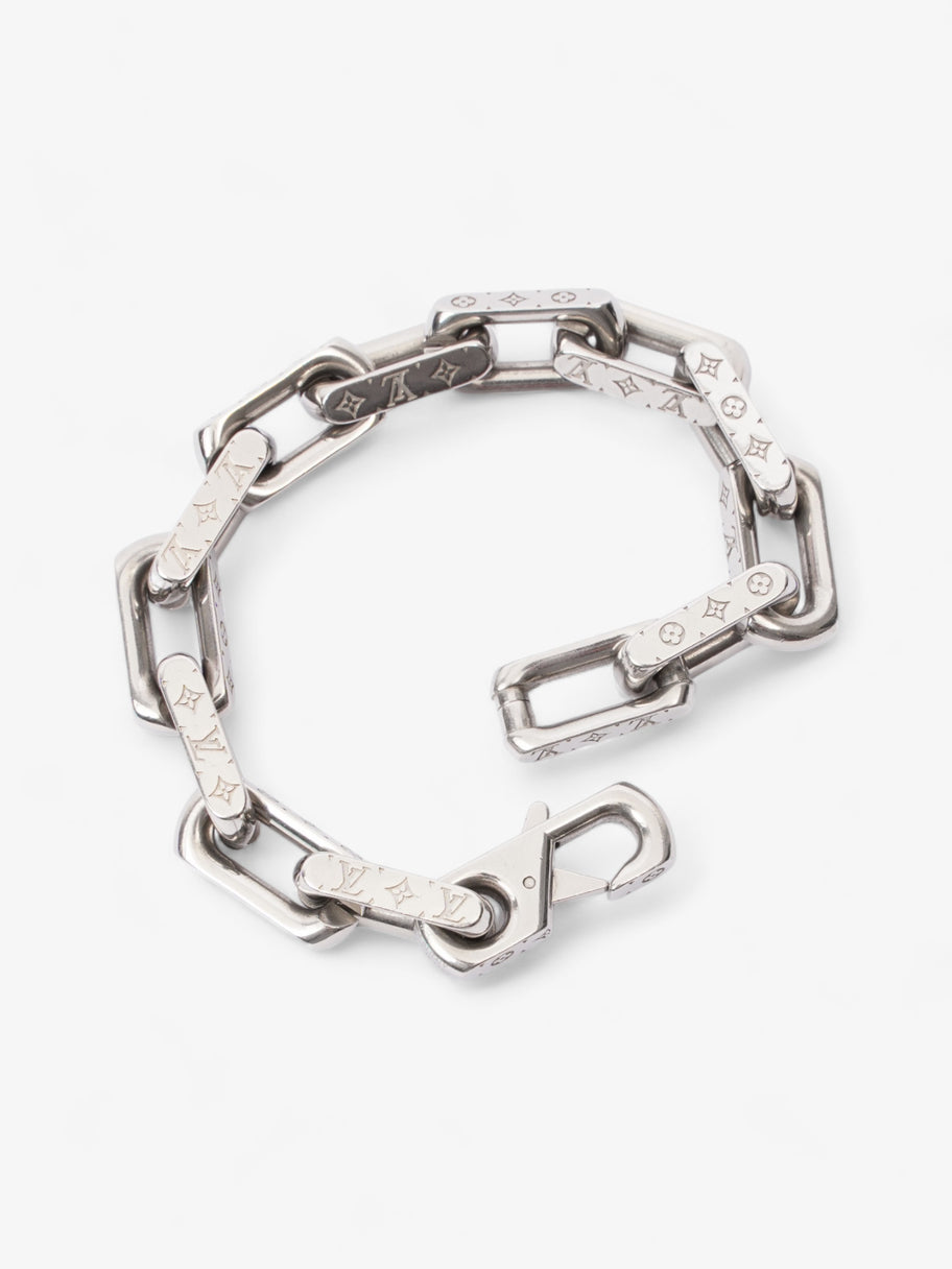 Louis Vuitton Chain Monogram Bracelet Silver Base Metal Medium Image 3