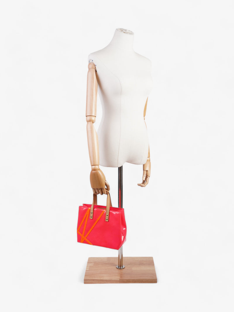  Louis Vuitton x Robert Wilson Reade Tote Fluorescent Pink / Fluorescent Orange Vernis Leather Mini