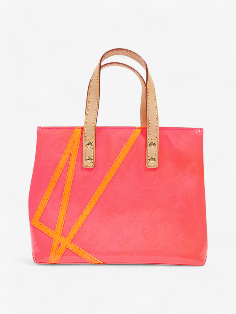 Louis Vuitton x Robert Wilson Reade Tote Fluorescent Pink / Fluorescent Orange Vernis Leather Mini Image 4