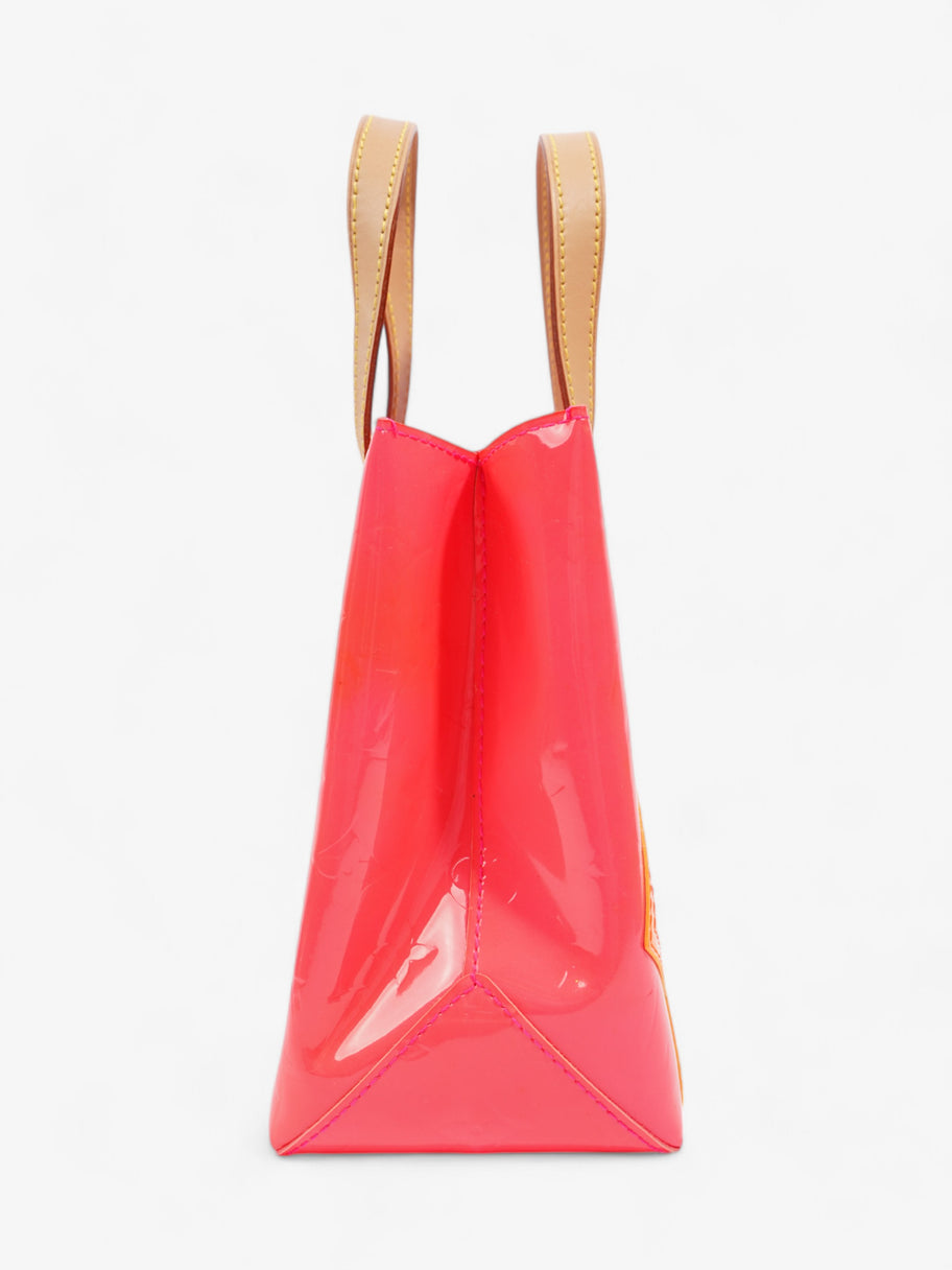 Louis Vuitton x Robert Wilson Reade Tote Fluorescent Pink / Fluorescent Orange Vernis Leather Mini Image 5