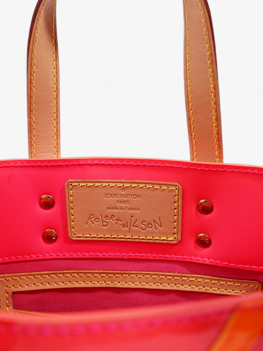 Louis Vuitton x Robert Wilson Reade Tote Fluorescent Pink / Fluorescent Orange Vernis Leather Mini Image 7