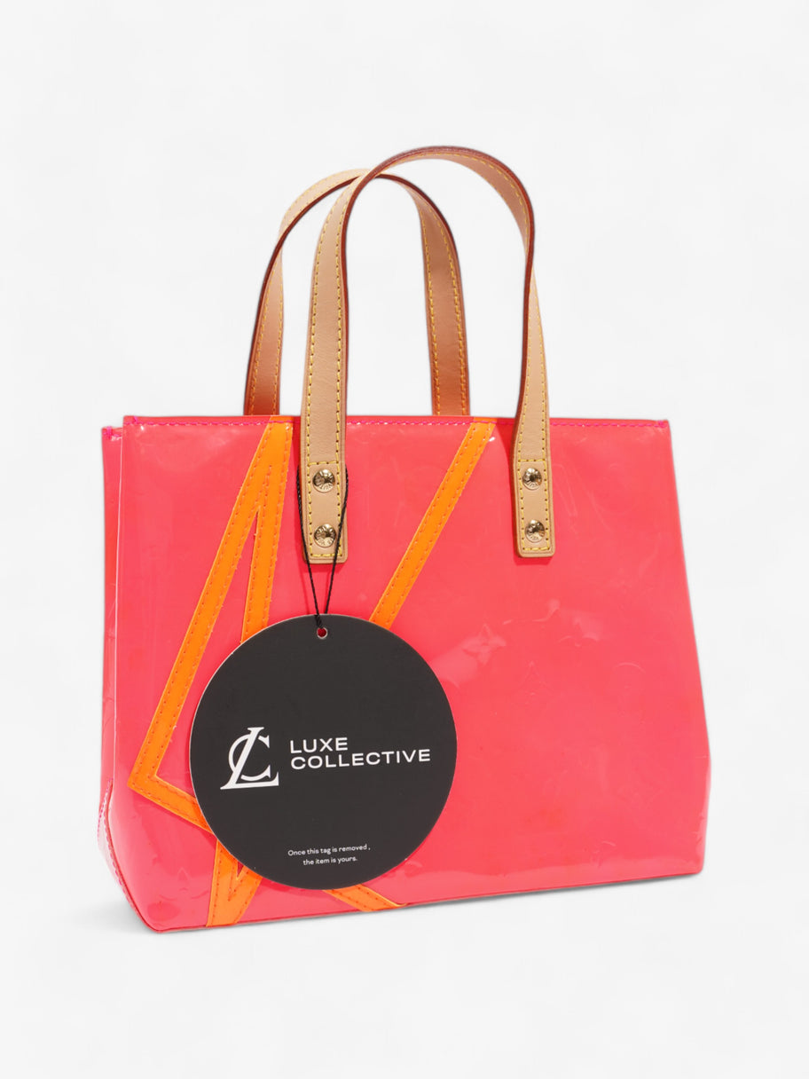 Louis Vuitton x Robert Wilson Reade Tote Fluorescent Pink / Fluorescent Orange Vernis Leather Mini Image 9