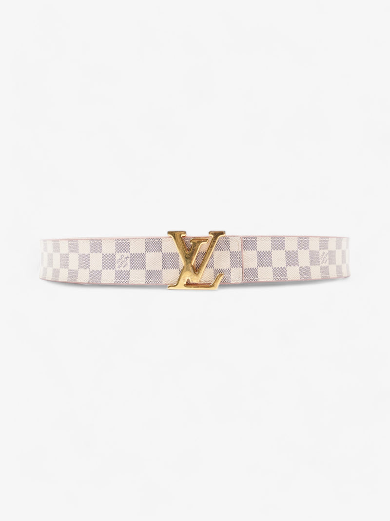  Louis Vuitton LV Initials Reversible Belt Damier Ebene / Pink Coated Canvas 85cm 34