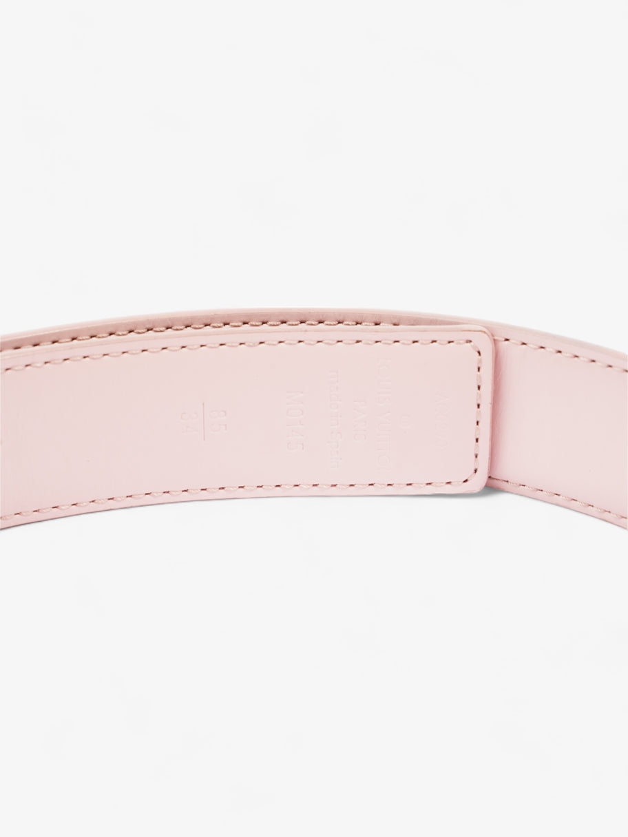 Louis Vuitton LV Initials Reversible Belt Damier Ebene / Pink Coated Canvas 85cm 34