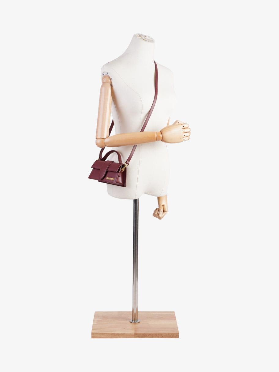 Jacquemus Le Bambino Dark Burgundy Calfskin Leather Image 2