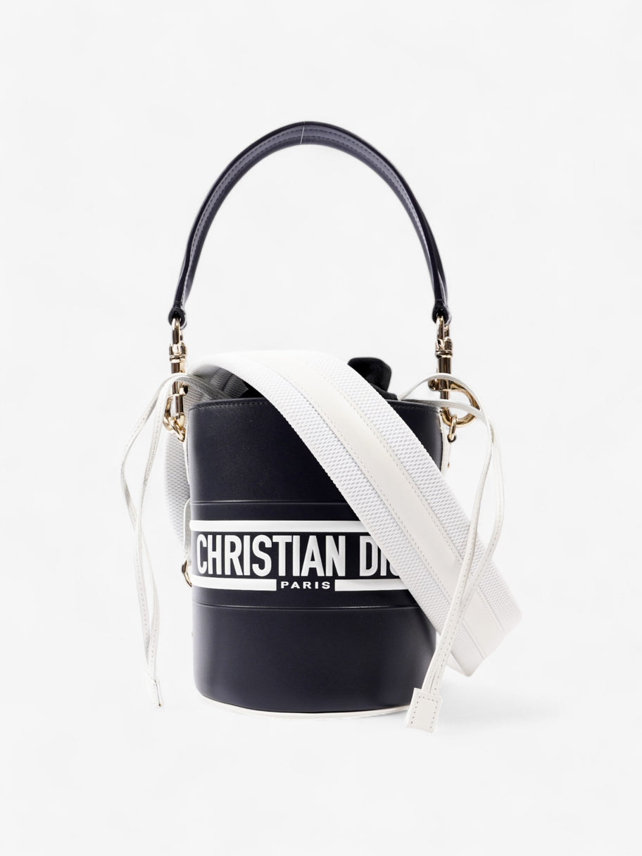 Christian Dior Vibe Bucket Bag Black / White Calfskin Leather Small Image 1