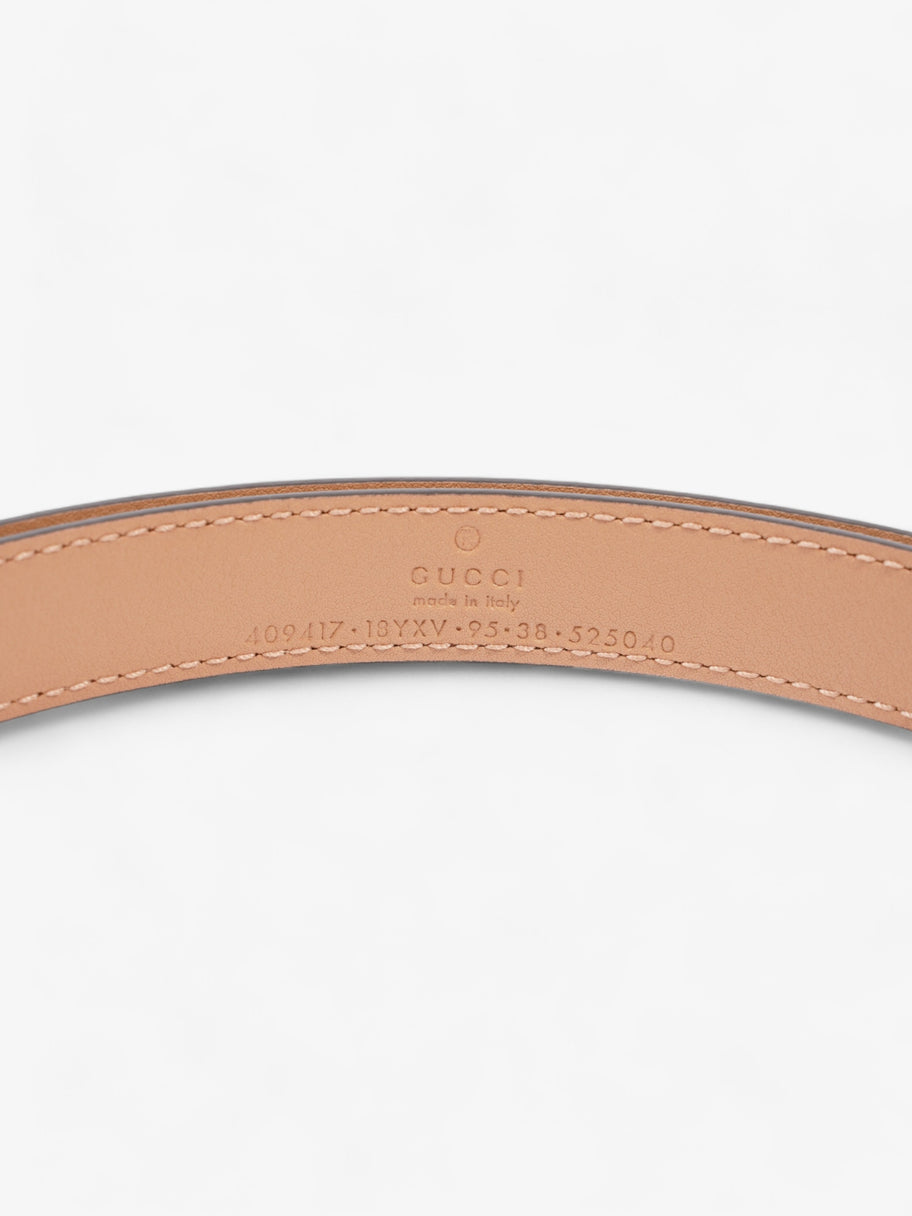 Gucci GG Marmont Thin Belt Beige Leather 95cm 38mm Image 4