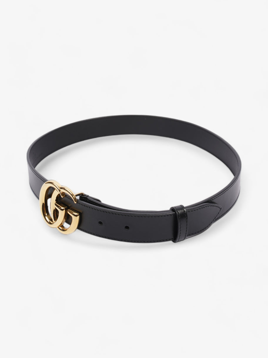 Gucci GG Marmont Thin Belt Black Leather 80cm 32