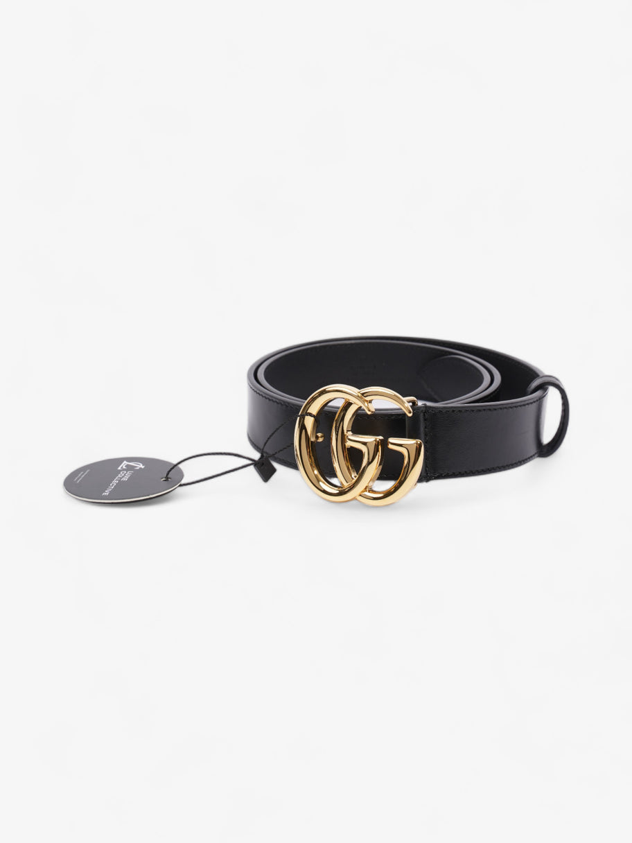 Gucci GG Marmont Thin Belt Black Leather 80cm 32