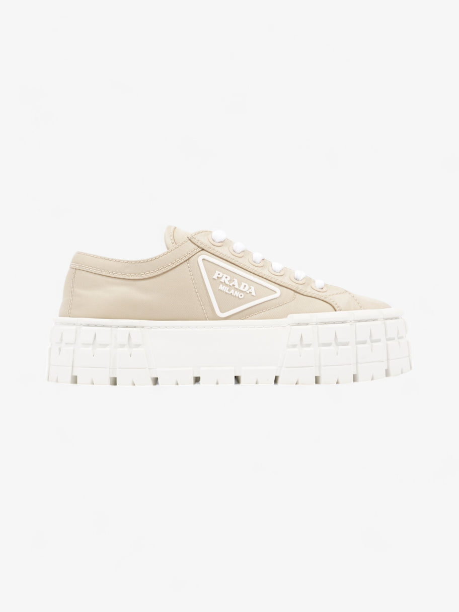 Prada Double Wheel Re-Nylon Sneakers Beige  / White Re Nylon EU 36 UK 3 Image 1