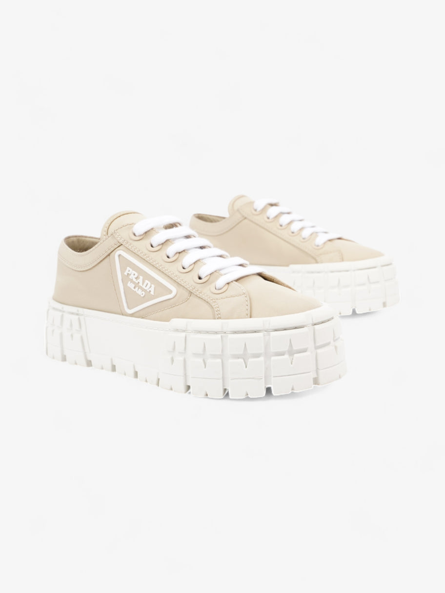 Prada Double Wheel Re-Nylon Sneakers Beige  / White Re Nylon EU 36 UK 3 Image 2