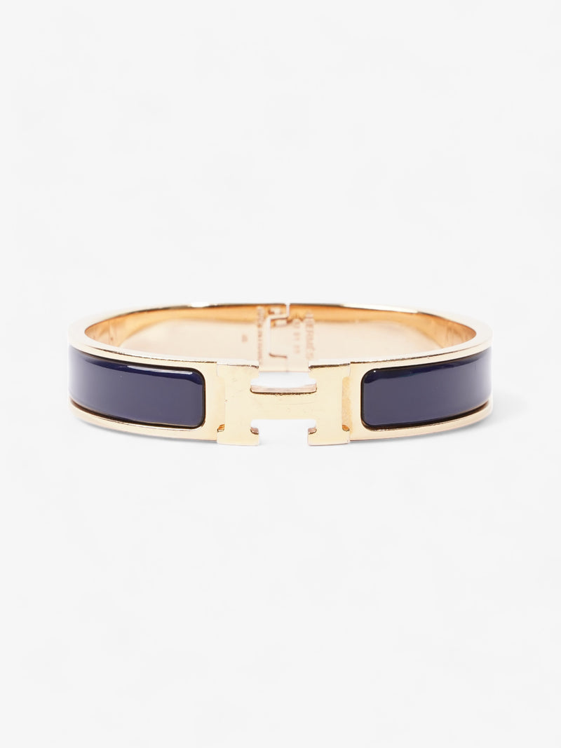  Hermes Clic H Bracelet Ultramarine / Gold Enamel PM