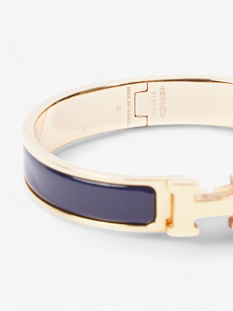 Hermes Clic H Bracelet Ultramarine / Gold Enamel PM Image 3