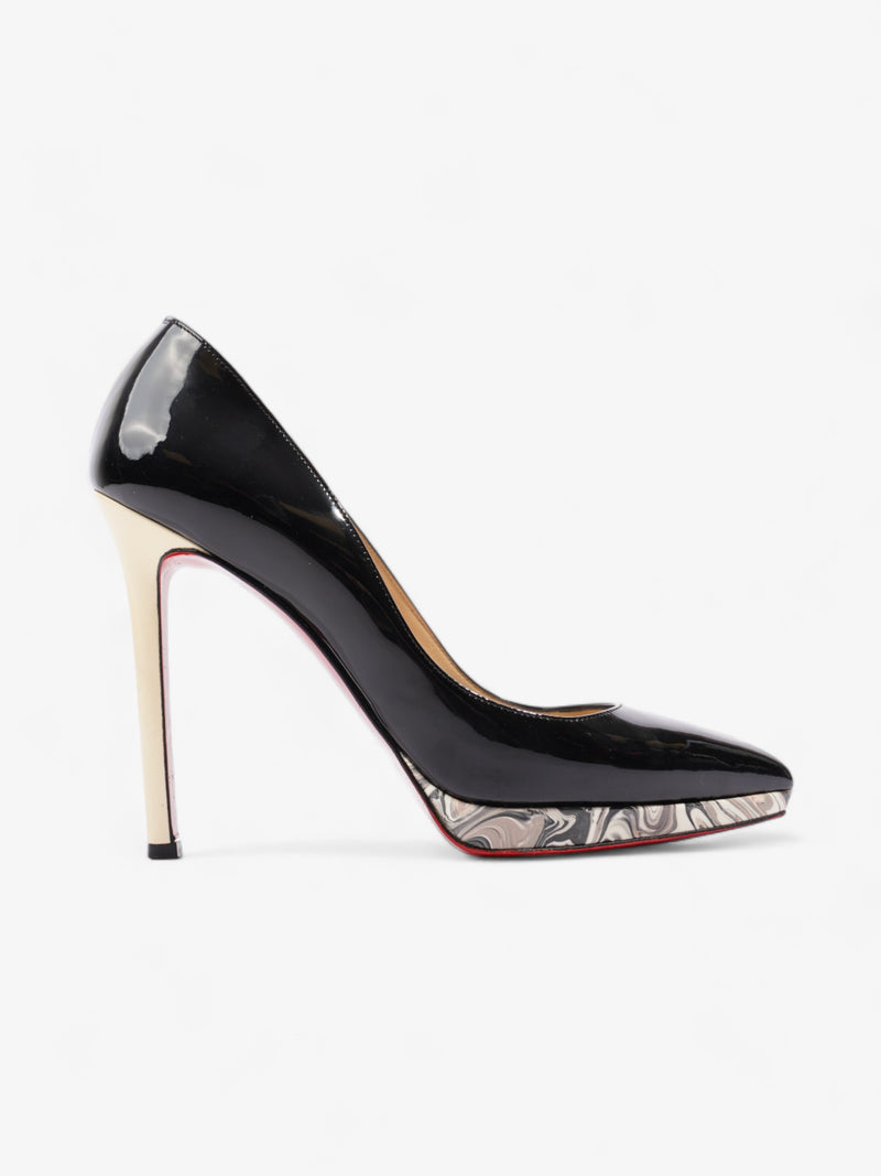  Christian Louboutin Pigalle Plato 120 Black Patent Leather EU 38.5 UK 5.5