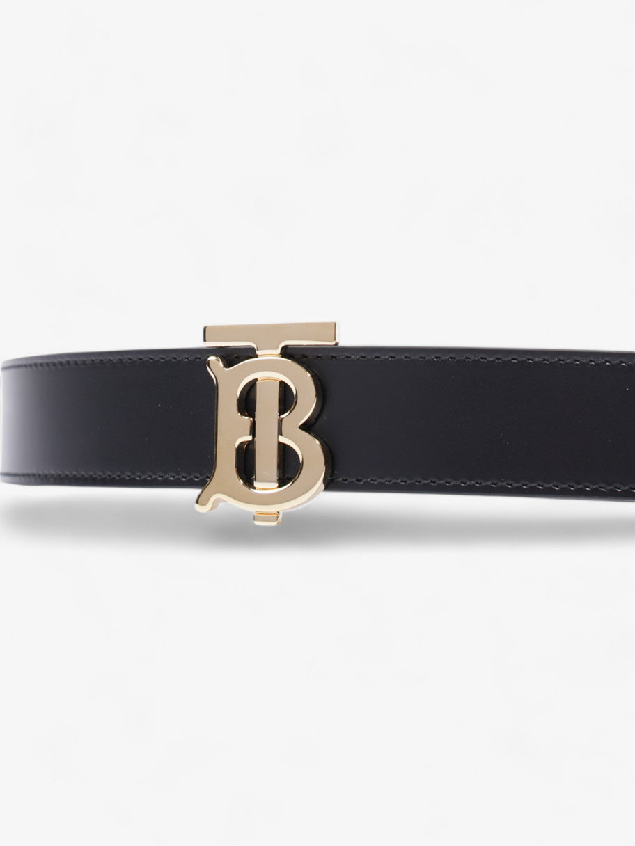 Burberry TB Reversible Belt Black / Tan / Gold Leather Small - 106cm Image 2