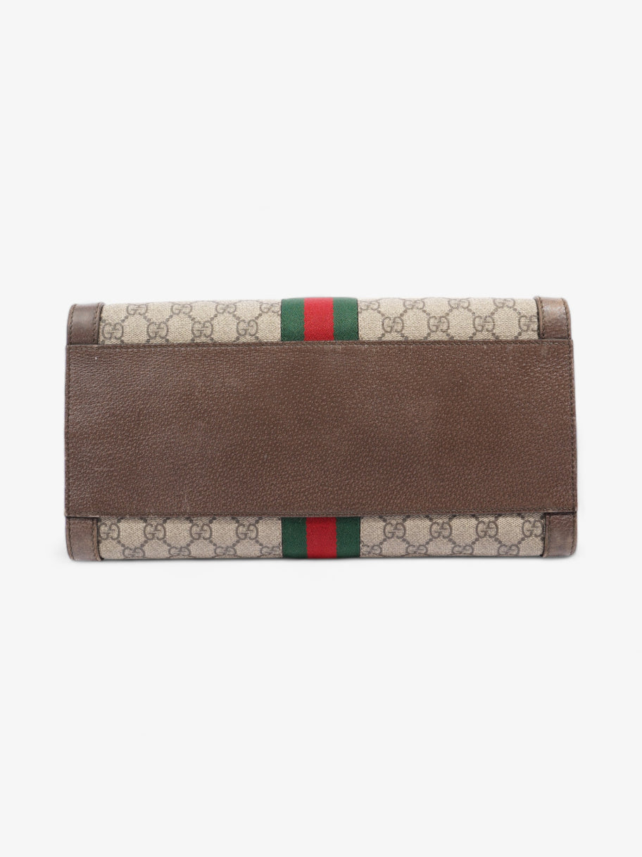 Gucci Ophidia GG Beige And Ebony GG Supreme / Brown / Gucci Stripe Coated Canvas Medium Image 5