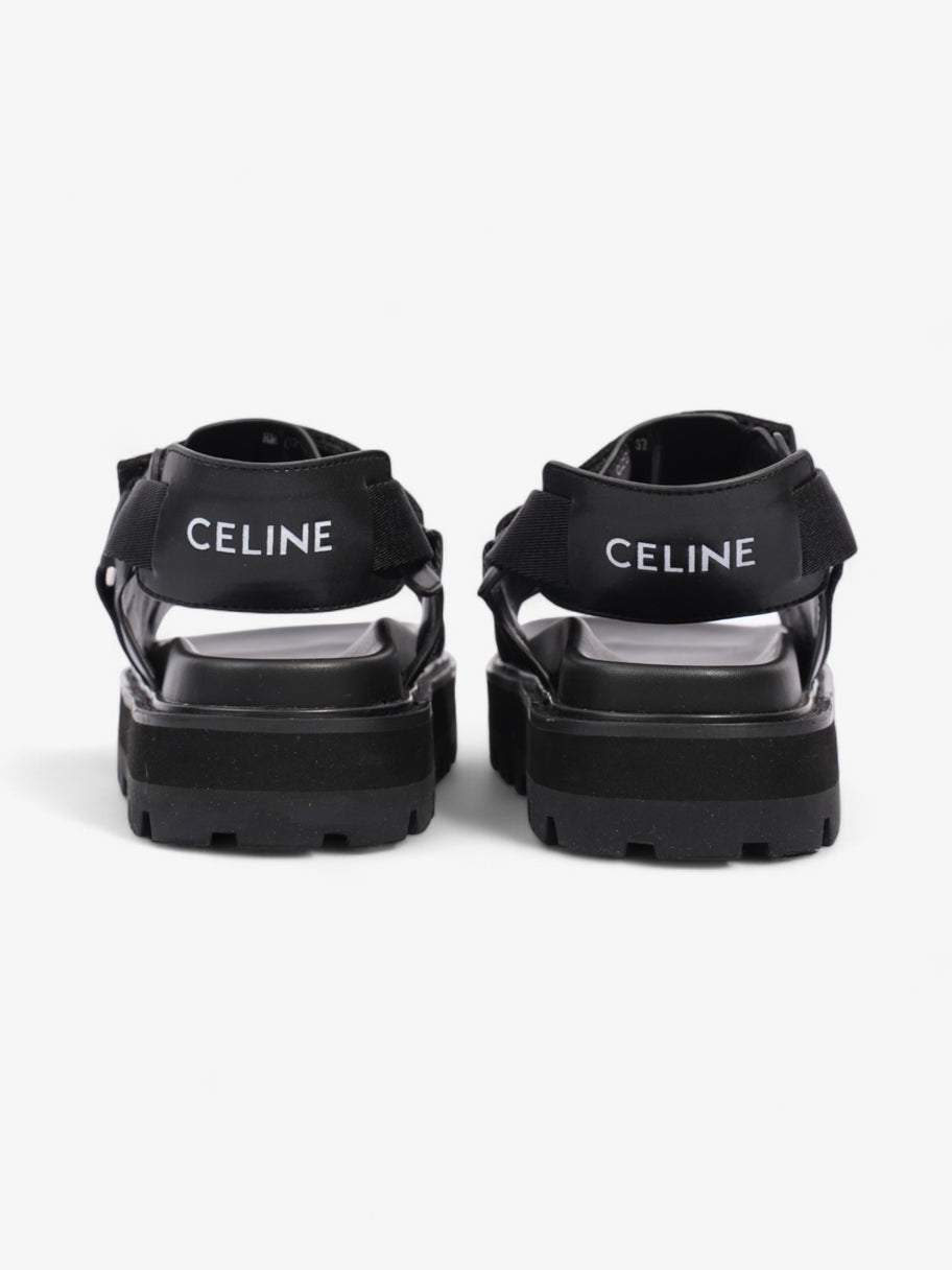 Celine Leo Sandals Black / White Leather EU 37 UK 4 Image 6