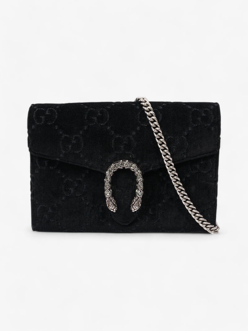  Gucci Dionysus Chain Wallet Black Velvet