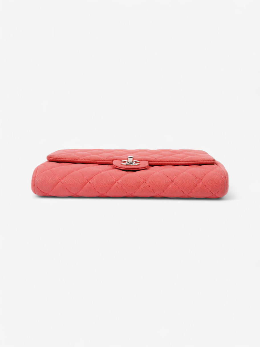 Chanel Envelope Clutch with Chain Coral Caviar Leather Image 6