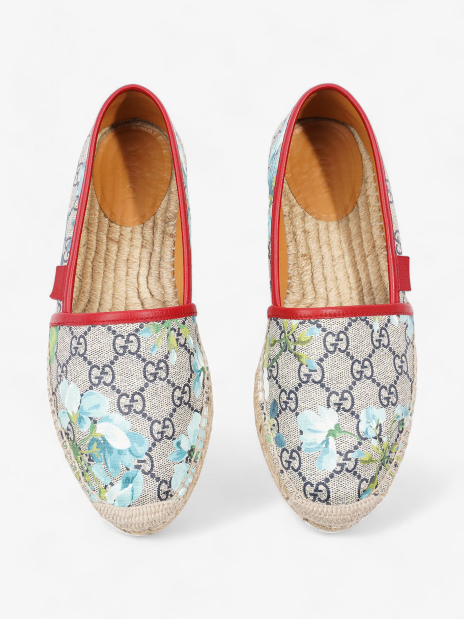 Gucci GG Blooms Espadrilles GG Supreme Bloom Hibiscus Red Coated C Luxe Collective