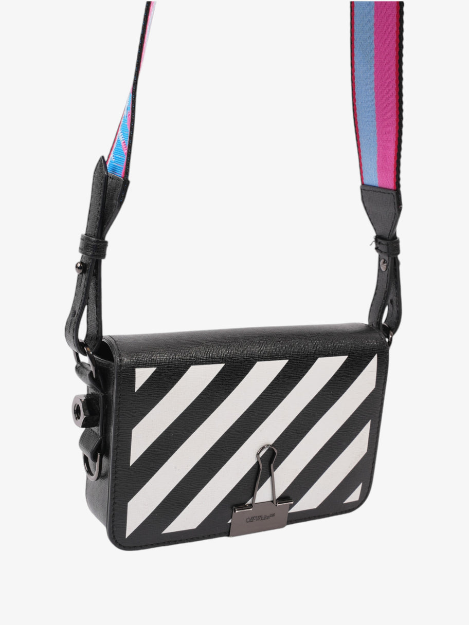 Off White Binder Clip Diag Bag Black / White Leather Image 7