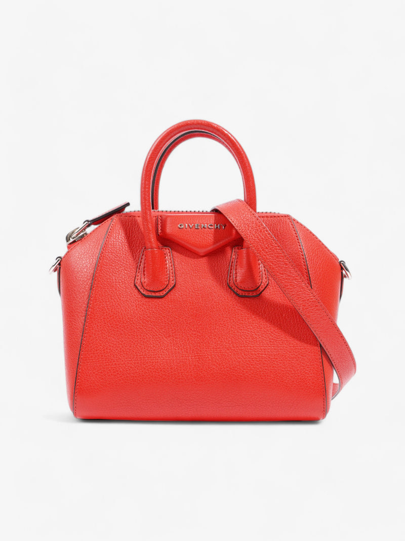  Givenchy Antigona Pop Red Goatskin Leather Mini