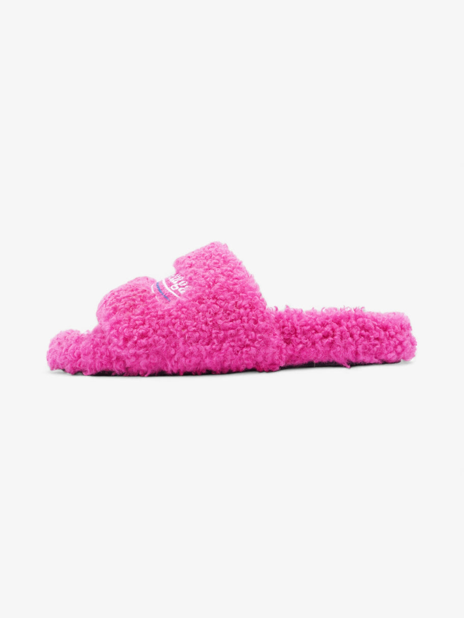 Balenciaga Furry Slides Pink / White Shearling EU 37 UK 4 Image 5