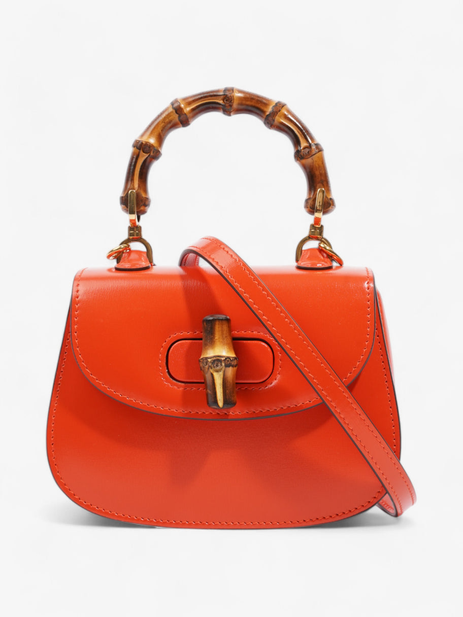 Gucci Bamboo 1947 Orange Leather Mini Image 1