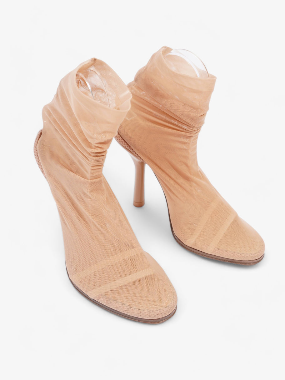 Burberry Sock Style Ankle Boot 110 Nude Fabric EU 38 UK 5 Image 2