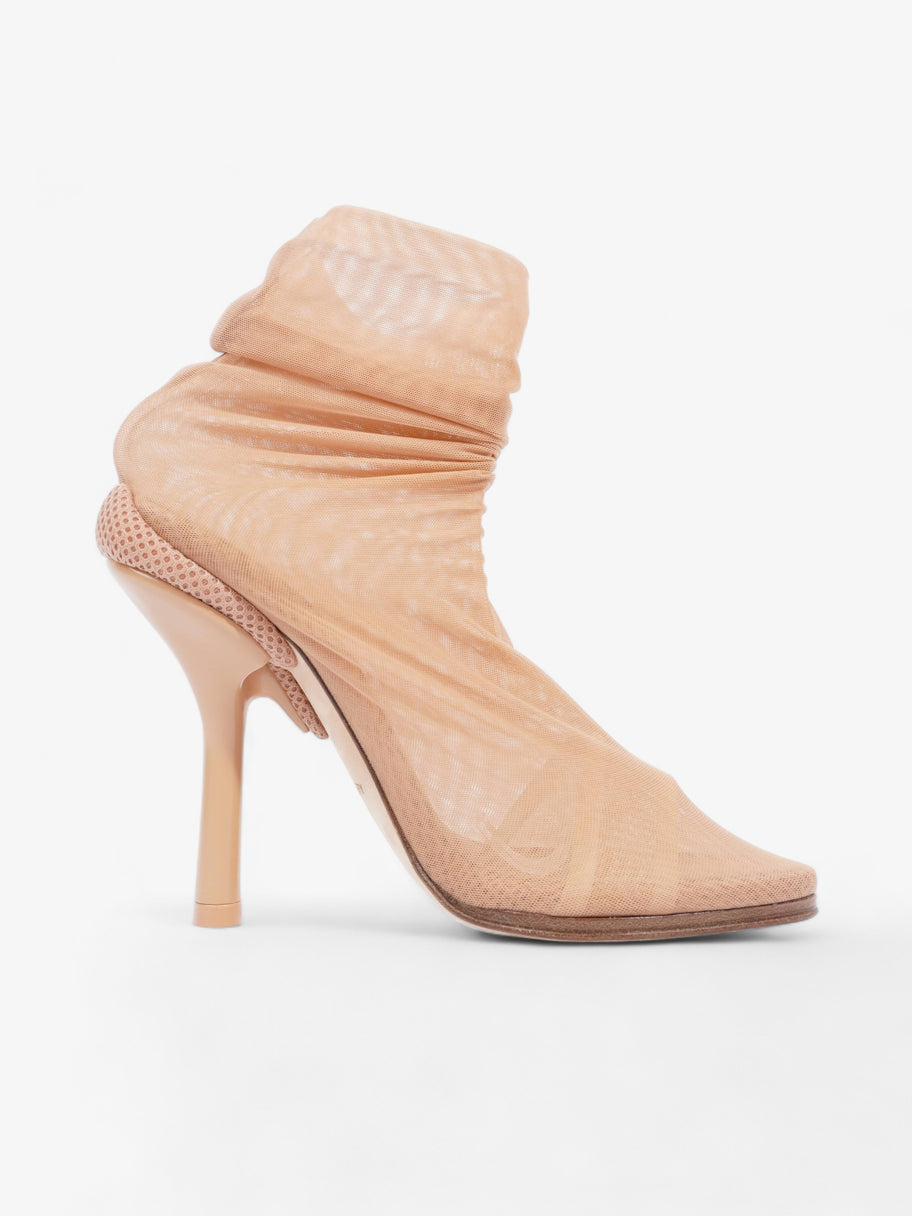 Burberry Sock Style Ankle Boot 110 Nude Fabric EU 38 UK 5 Image 4