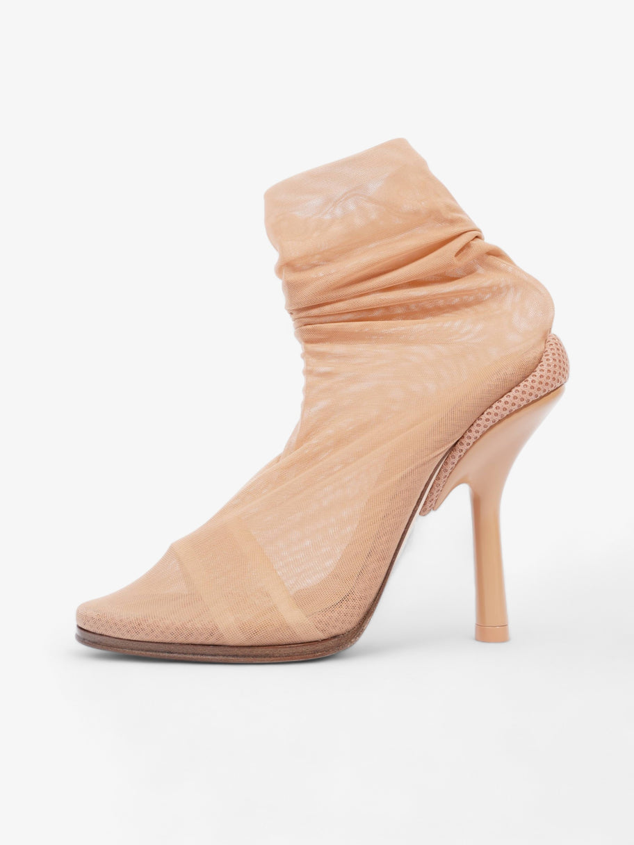 Burberry Sock Style Ankle Boot 110 Nude Fabric EU 38 UK 5 Image 5