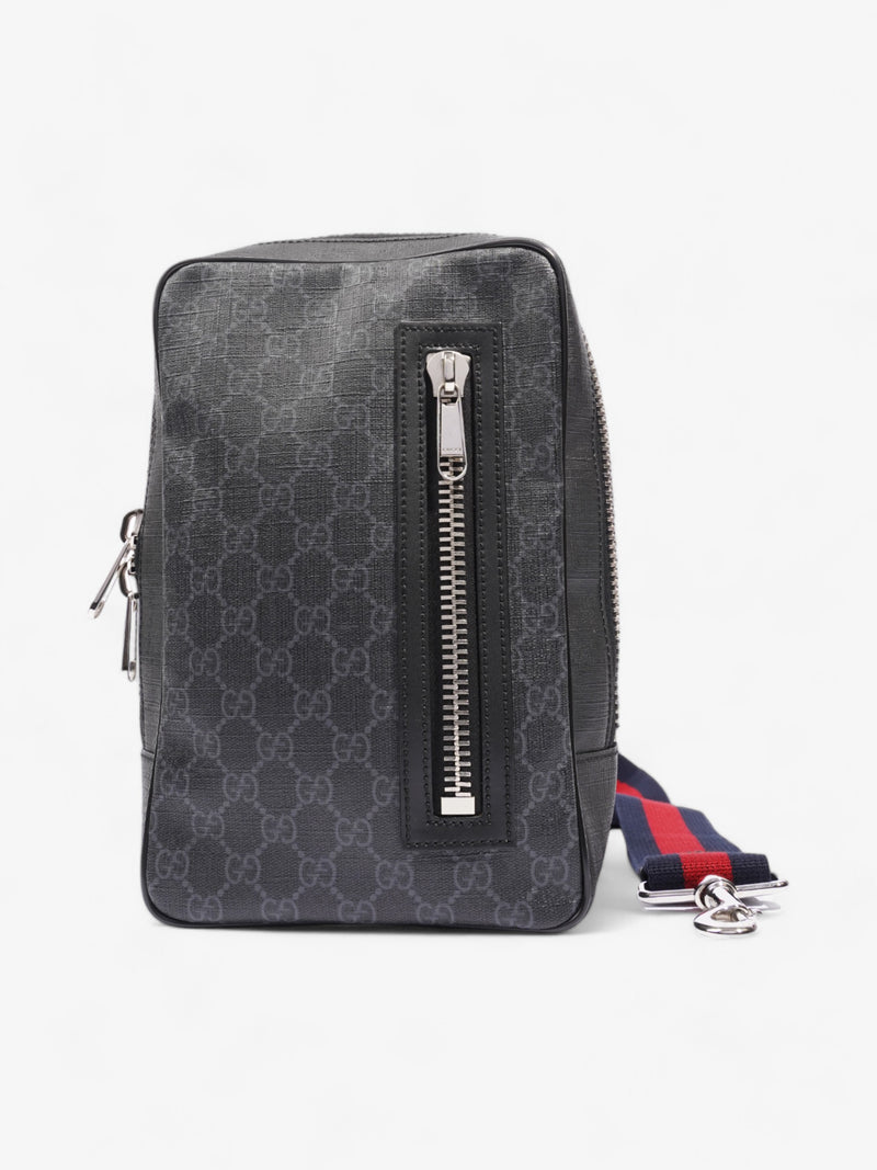  Gucci GG Sling Backpack Black GG Supreme Coated Canvas