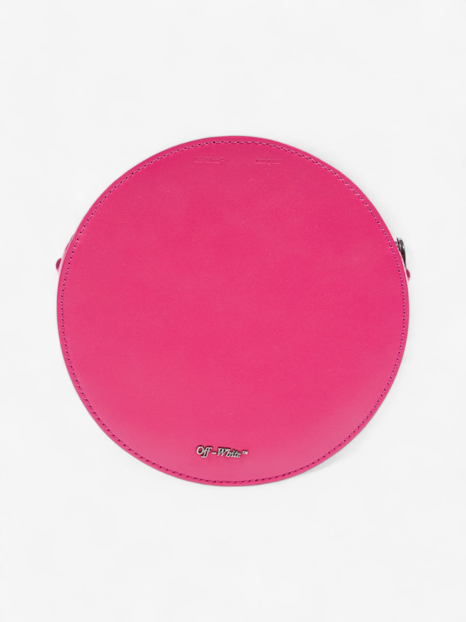 Off White Round Bag Hot Pink Leather Image 4