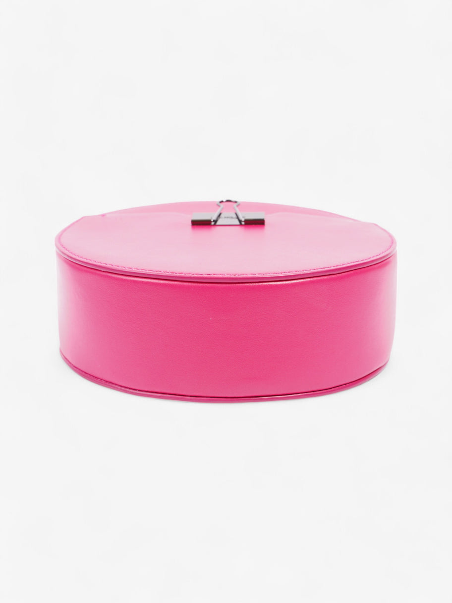 Off White Round Bag Hot Pink Leather Image 6