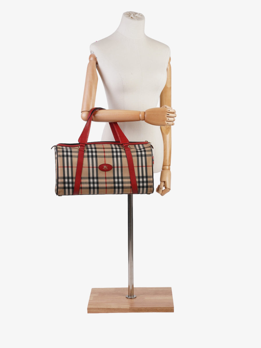 Burberry Barrel Red / Haymarket Check Canvas Image 2