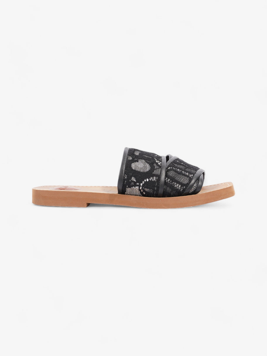 Chloe Lace Woody Sandals Black Lace EU 37 UK 4 Image 1