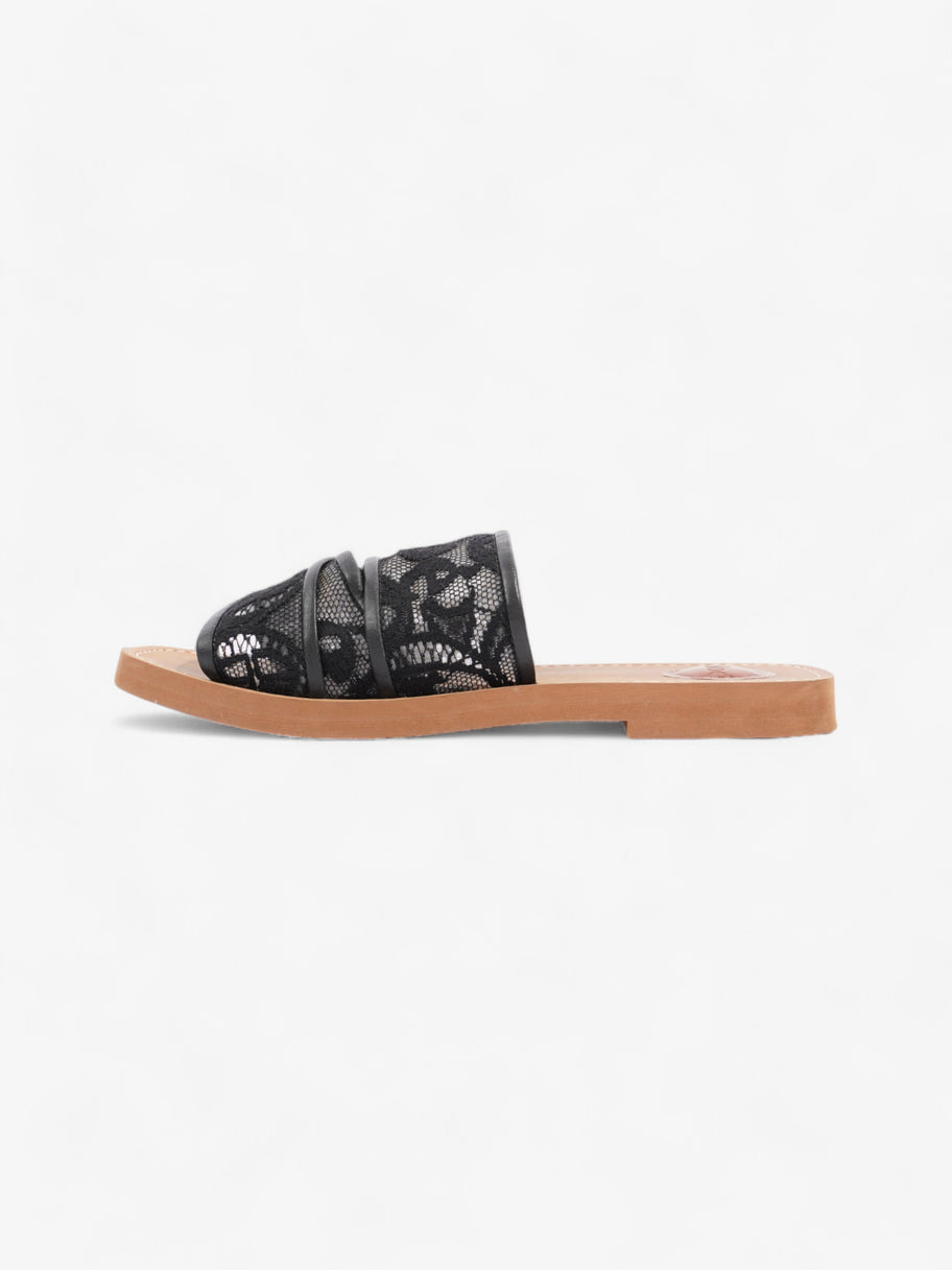 Chloe Lace Woody Sandals Black Lace EU 37 UK 4 Image 3