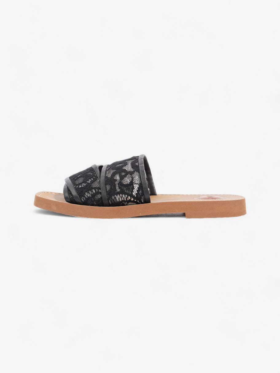 Chloe Lace Woody Sandals Black Lace EU 37 UK 4 Image 5