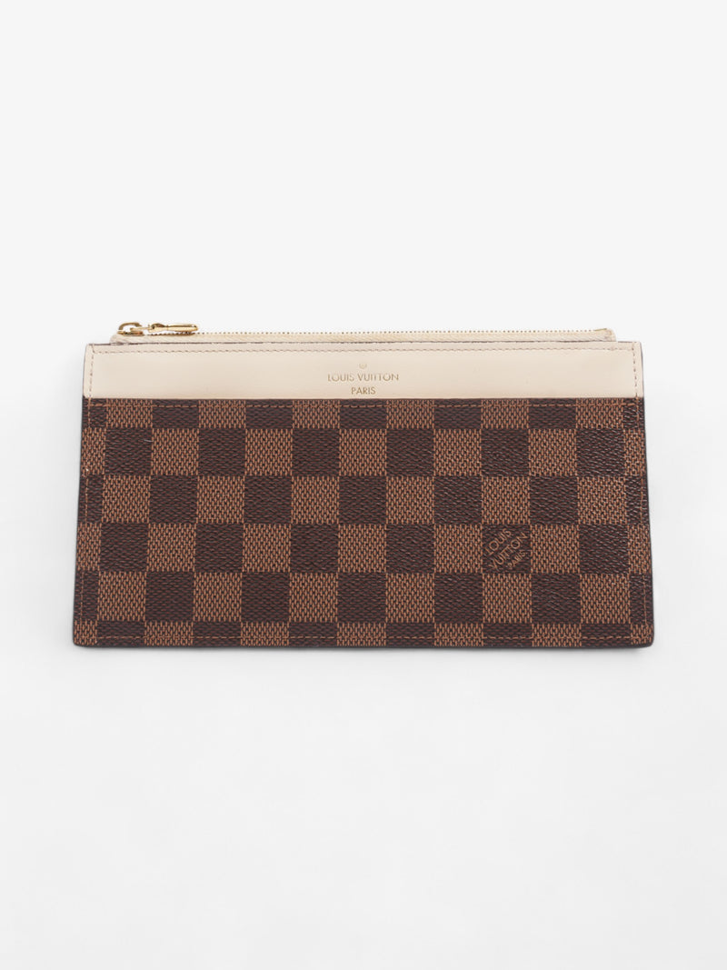  Louis Vuitton Slim Purse Damier Ebene / Cream Canvas